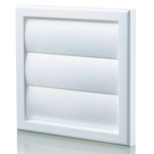 Blauberg Plastic Gravity Shutter Vent - 100mm - Brilliant White 100GWHITE