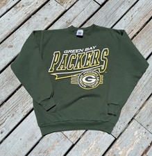 Vintage Green Bay Packers Logo 7 90s Crewneck Sweatshirt NFL Pullover Small