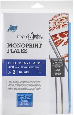 3 Pack Grafix Impress Monoprint Plates 3/Pkg-6''X8'' K30DC683