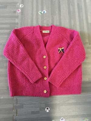 Limited doudou kids pink long sleeve Cardigan