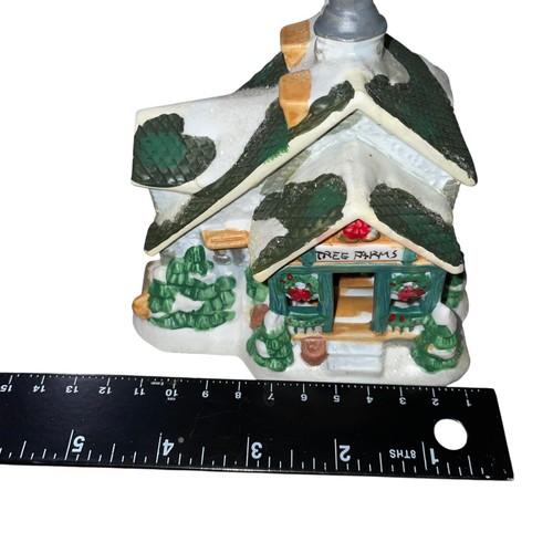 Vintage Ceramic Christmas Village House – Tree Farm – Holiday Light-Up Décor - Picture 7 of 8