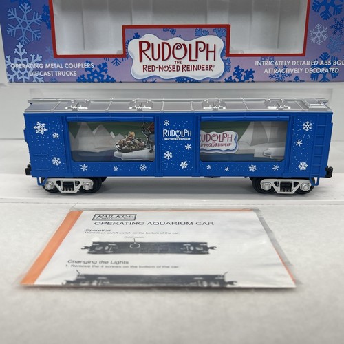 MTH RailKing 30-79183 Rudolph Red Nosed Reindeer Christmas Action Car New O - Picture 3 of 16