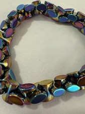 Large Multi-color Hematite Magnetic Bracelet Stretchy