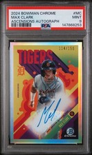 2024 BOWMAN CHROME BOWMAN ASCENSIONS AUTOGRAPHS #MC MAX CLARK PSA 9 Mint Rookie