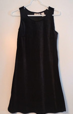 Vintage Laura Tyler Junior's Black Velvet Sleeveless A-Line Dress Size 7/8