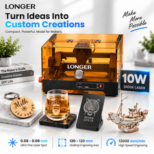 LONGER Ray5 miniS 10W Laser Engraver, 10W Portable Laser Engraver Machine