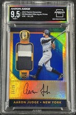 2017 Aaron Judge Panini Gold STD Rookie Patch Auto 16/25 ARENA 9.5 None Higher!!