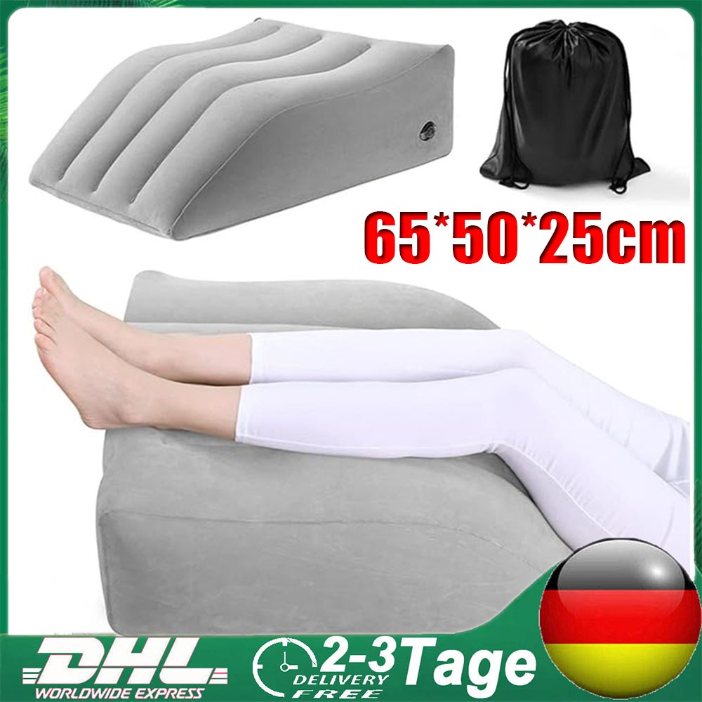 Venenkissen Beinkissen Lagerungskissen Keilkissen Beinerhöhung aufblasbar Grau