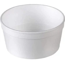 Wincup F8 Foam Food Container, 8 oz, Cube 3.90, White (20 Sleeves of 25 Cups)