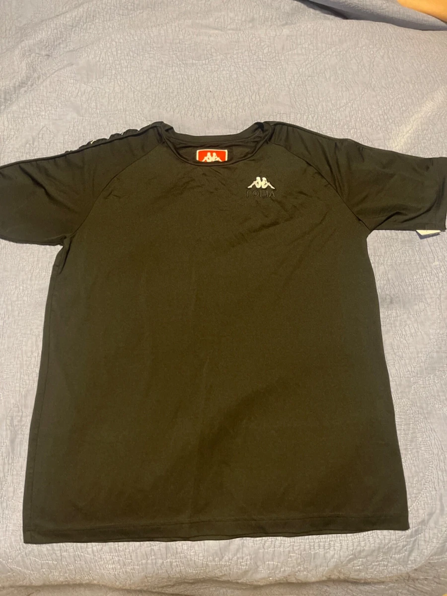 Kappa x Gosha Rubchinskiy Black Crew Neck T shirt Sweatshirt Mens Size Large