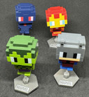 Marvel Avengers Pixelated Heroes Blip Toys Lot of 4 Hulk Iron Man Antman Bobble