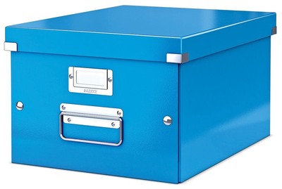 Leitz A4 Storage Box, Click and Store Range 60440036, Medium, Blue Blue Medium M