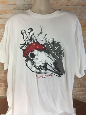 LRG Roots And Equipment White Skull Logo Size 4XL T13