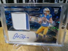 2020 Panini Spectra Justin Herbert Rc RPA 2Color Patch Auto /60 mint? Chargers