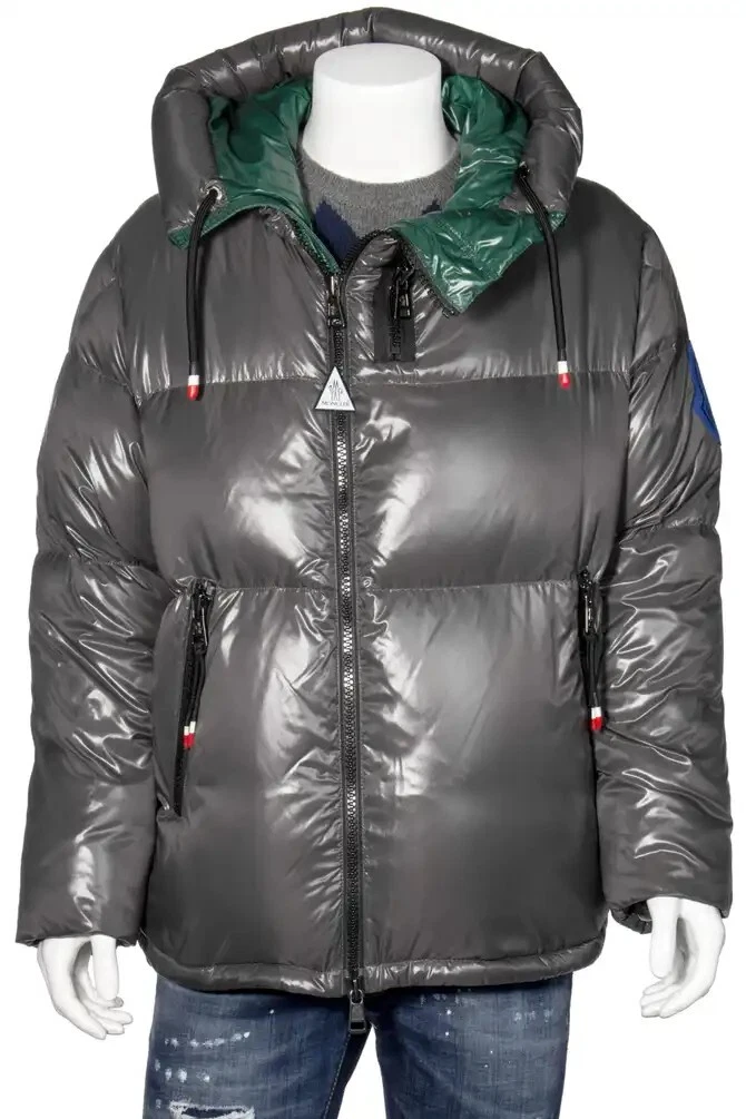 MONCLER Genius 2 1952 Venant gray hooded puffer down jacket coat