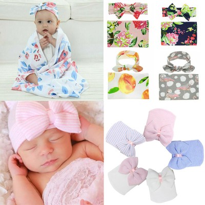 baby girl swaddle and bow