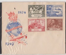 1949 UPU Tonga cover(Unaddressed). Clean and Crisp.75th Anniv UPU.