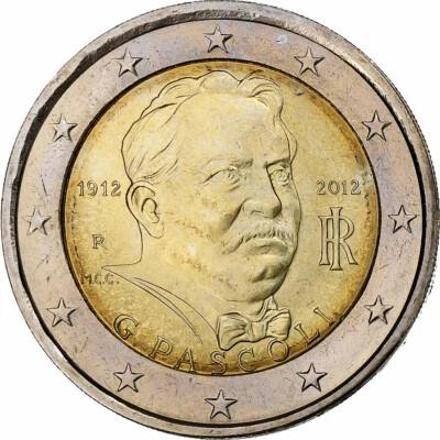 [#1163021] Italie, 2 Euro, Giovanni Pascoli, 2012, Rome, SPL, Bimétallique, KM:3 - Photo 1/2