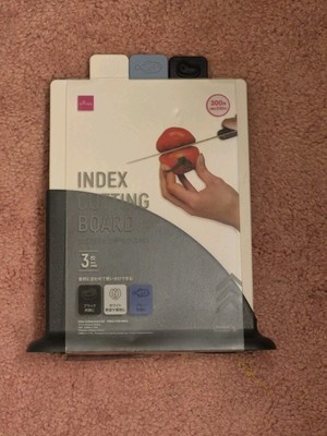 Index Set Of 3 Color Coded Chopping Boards With Stand