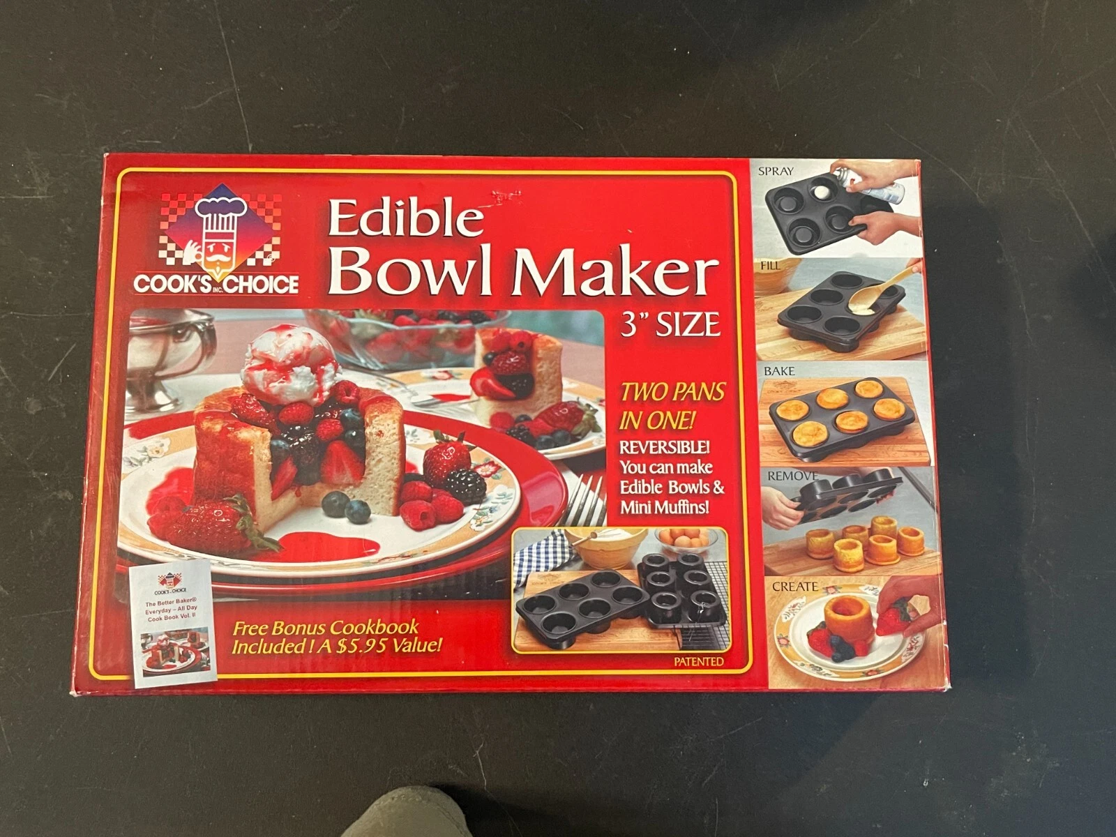 Cook's Choice Edible Bowl Maker & Mini Muffins - 3" Size 2 Pans In 1