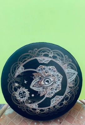 WOOLUCK Shamanische Trommel, Shaman Drum, Handgefertigte Rahmentrommel, Sibiris