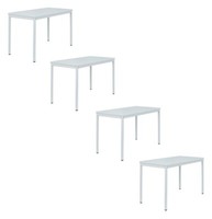 4Er Set Schreibtisch Besprechungstisch BüRomöBel Verkaufstisch 120X60 Lichtgrau