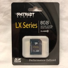 PATRIOT MEMORY 8GB SDHC LX Series Class 10 Secure Digital High Capacity FASTSHIP