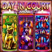 Day In Court 7-Day Ritual Candle Collection Set | Win in Court | Good Outcome