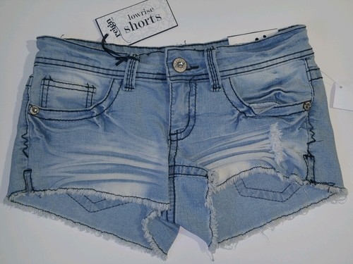 blue denim jeans distressed shorts 
