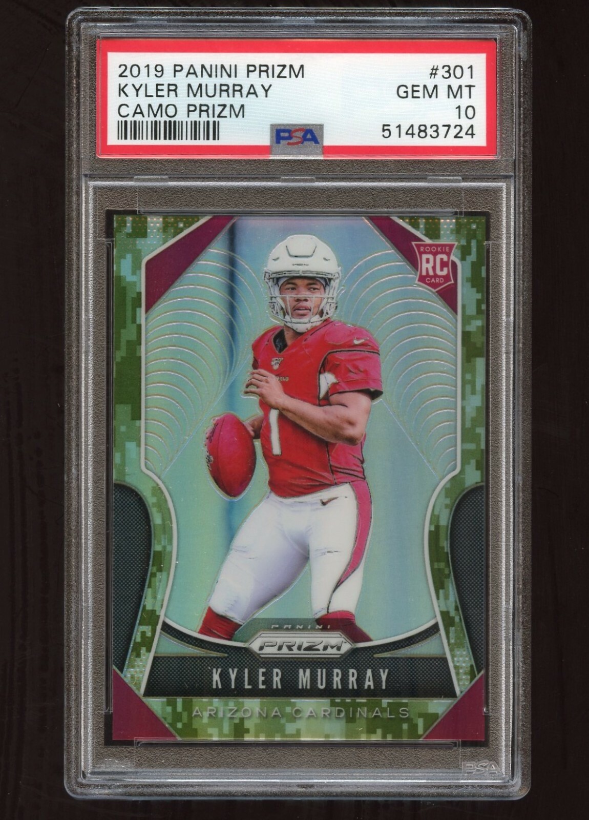 2019 Panini Prizm Camo Kyler Murray ROOKIE RC 15/25 PSA 10 GEM MINT CARDINALS