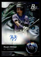 Ryan Ritter 2023 Bowman Platinum #TOP-21 Top Prospects Autographs