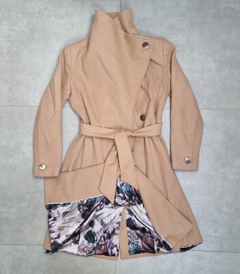 Midi Wool Wrap Camel Ted Baker Coat Ted Baker London Danita Camel