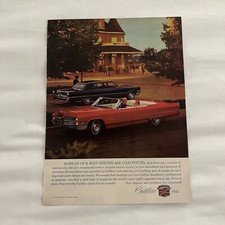 1966 Cadillac Convertible Coupe Deville Print Ad Auto Caddy Sedan