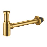 "Siphon RöHrensiphon Waschbecken Design Messing/Edelstahl Gold GebüRstet 1 1/4\""