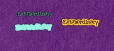 EXTRAORDINARY with background die cuts scrapbook cards