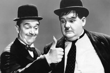 Poster Locandina Pubblicità Vintage Cinema Film Stanlio e Ollio Arredo Casa Bar