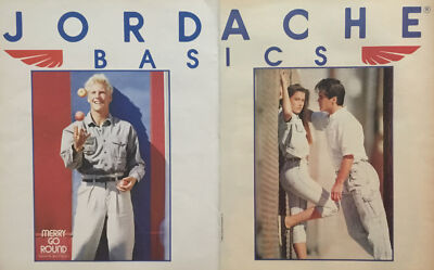 1989 Jordache Basics Denim Jeans 2-Page Magazine Print Ad Retro Vintage