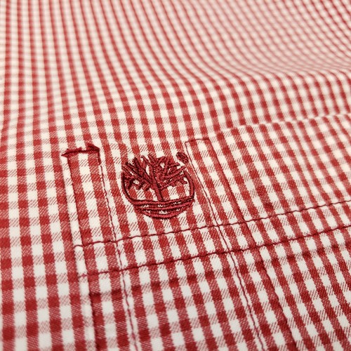 Timberland Gingham Shirt Vintage US L Fits Like UK XL (LOOSE) Relaxed Fit Check - Picture 7 of 11