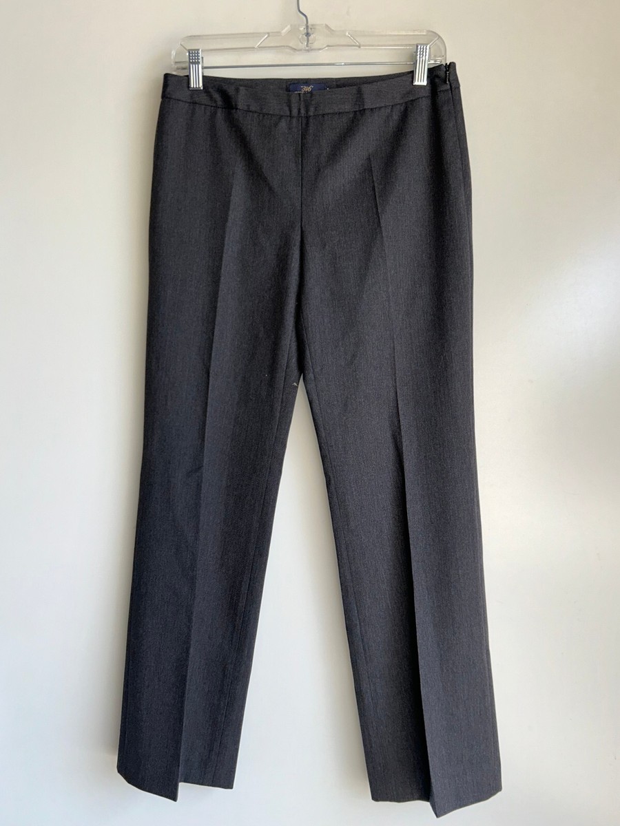 Brooks Brothers 346 Lucia Fit Gray Wool Side Zip Pants Size 4 | eBay