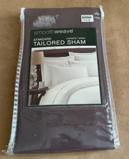 Standard Smooth Weave Tailored Pillow Sham Chocolate brown 1 Pack New