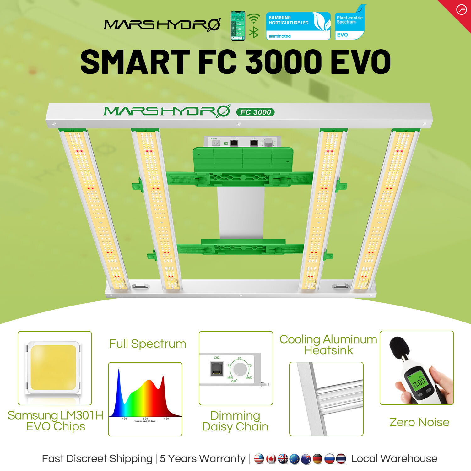 MARS HYDRO TS1000 Grow Box Kit Completo -TS 1000 dimmerabile LED