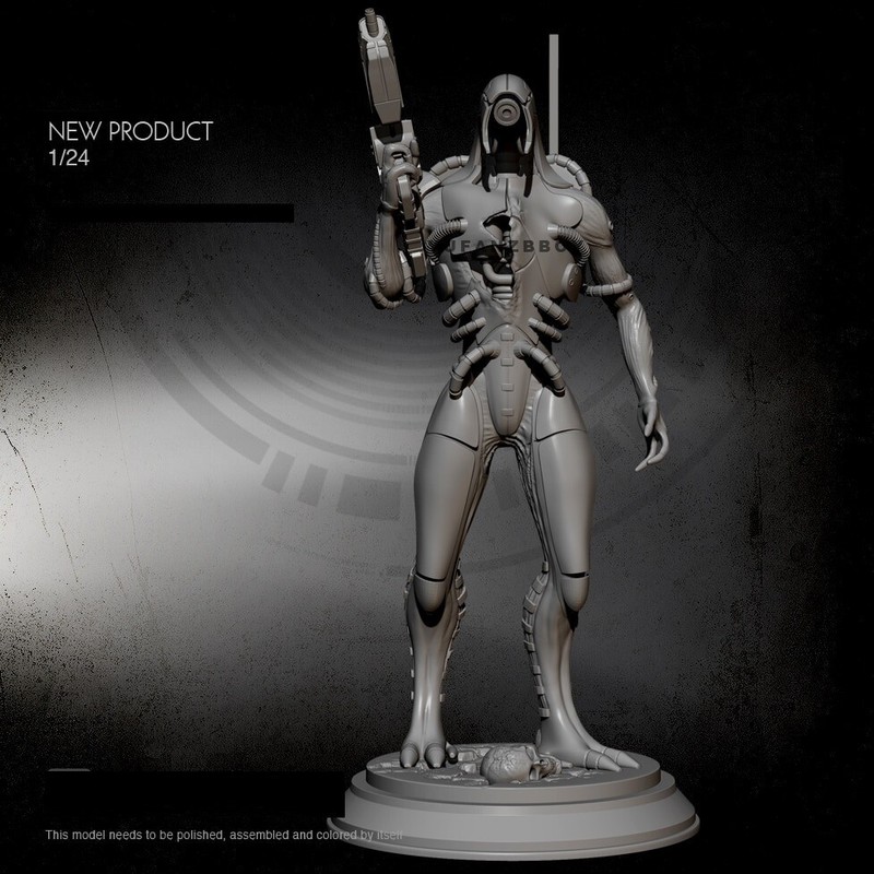 1/24 Scale Resin Figures Model Kit Robot Soldier Unpainted Unassembled Model Kit