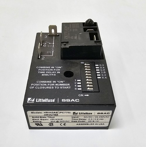 Littelfuse HRV43AE Solid-State Timer 30A @ 240VAC, 0.2-12.6 min Range HRVU7BE - 第 1/4 張圖片