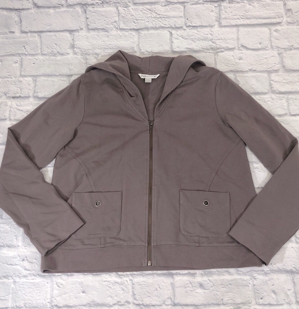 Pendleton Jacket Womens L Full Zip Split Hood V c… - image 1