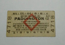 Vintage railway platform ticket Paddington {2}