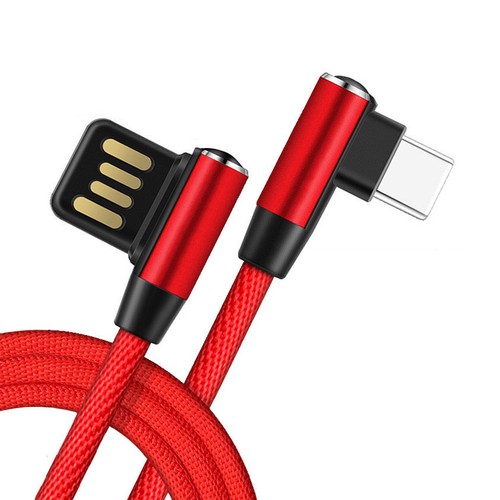 Micro USB Fast Braided 90° Degree Right Angle Data Charging Android Cables - Picture 3 of 7