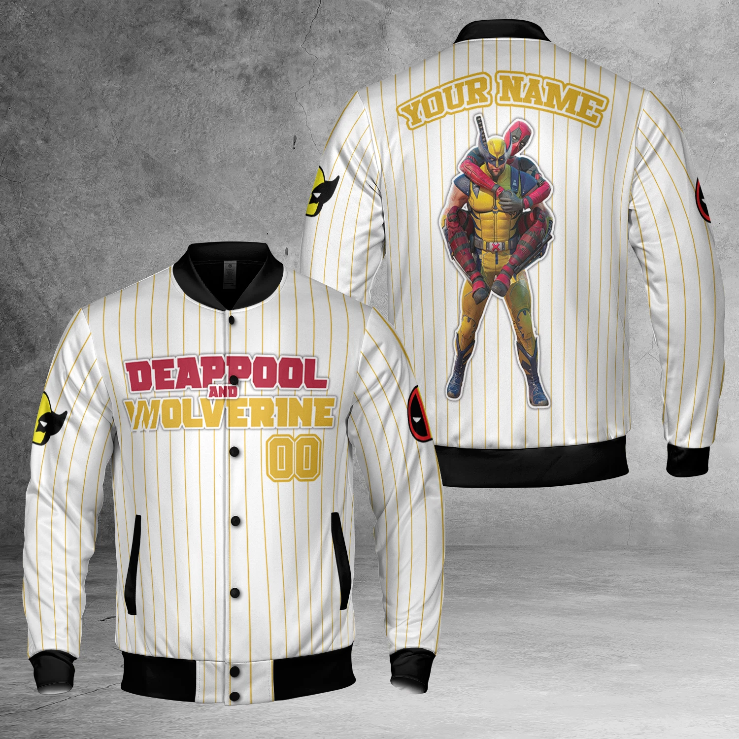 Personalized Wolverine & Deadpool Bestie Friends BFF Superheroes Jacket