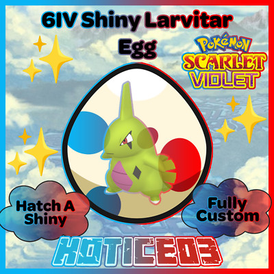 Larvitar   SHINY 6IV EGG   Pokemon Scarlet & Violet   TEAL MASK DLC  