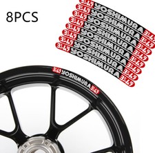 8 X Calcomanías de llanta de vinilo laminadas para llantas de motocicleta Yoshimura