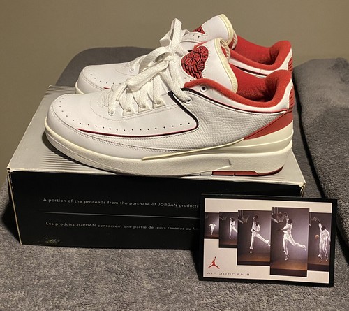 Nike Air Jordan 2 II Retro Low White/Black/Varsity Red Size 9 (309837-101)  2004 | eBay